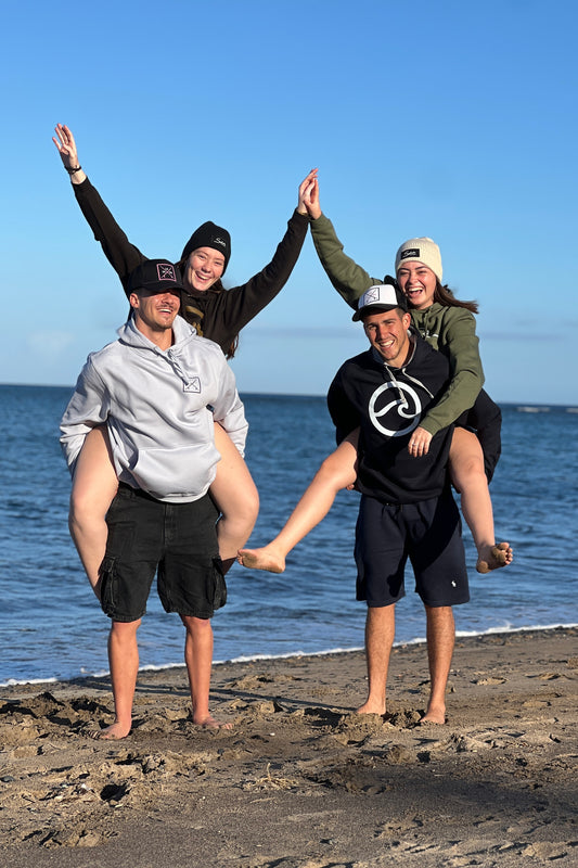 Sudadera Comounaola azul con capucha