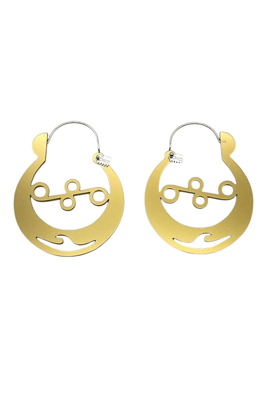 Argollas Parranderas XL - Argollas canarias DORADA