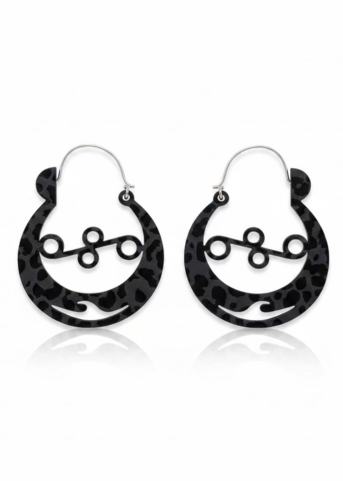 Argollas canarias XL.  ANIMAL PRINT Argollas Parranderas XL