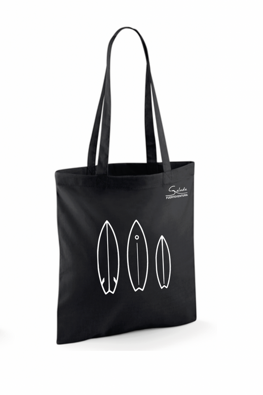 Bolsa de tela negra surfing