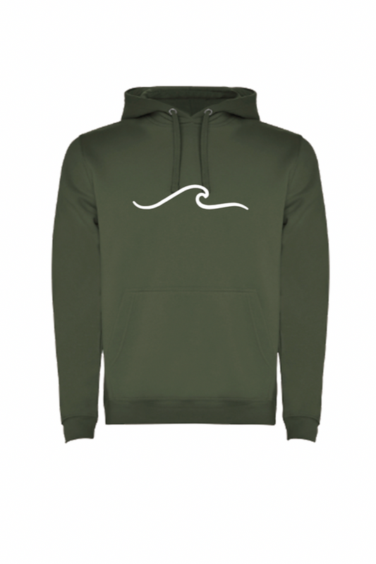 Sudadera Pipeline verde con capucha