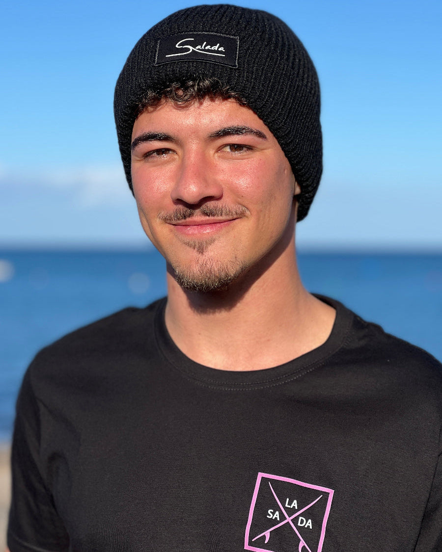 Gorro pasamontañas negro con parche