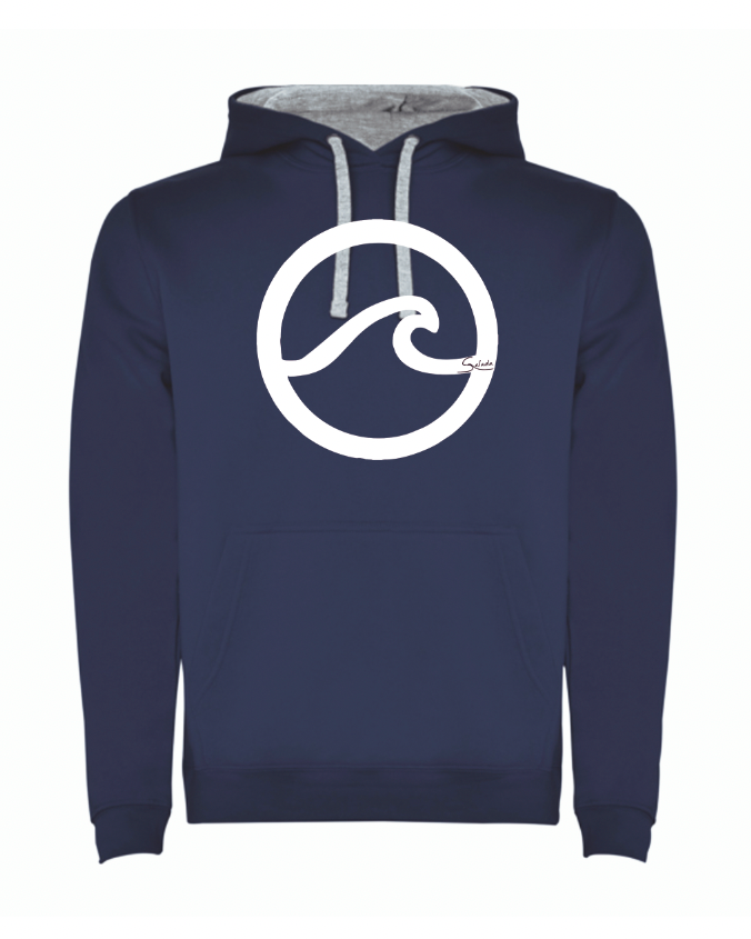 Sudadera Comounaola azul con capucha